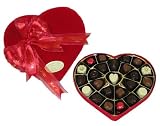 24pc Handmade Belgian Chocolates In Red Velvet Heart