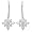 10k White Gold Floral Design Diamond Dangle Earrings (1/20 cttw, I-J Color, I3 Clarity)
