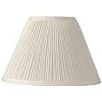 White Mushroom Pleated Lamp Shade 5x11x7.5 (Clip-On)