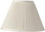 White Mushroom Pleated Lamp Shade 5x11x7.5 (Clip-On)