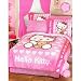 Hello Kitty Love Pink Girls Comforter Bedding Set Twin