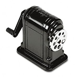 X-Acto Ranger 55 Table- or Wall-Mount Heavy-Duty Pencil Sharpener, Black