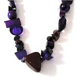 Image of Jackie Brazil Purple Resin Assorted Shapes 'Indiana Jones' Necklace