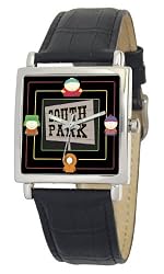 South Park Men's D1572S015 Manilla Collection Black Leather Watch