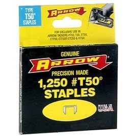 Arrow Fastener 509 9 16-Inch T50 Staples (1,250-Pack) by Arrow