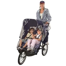 Double Jogging Stroller Rain Cover