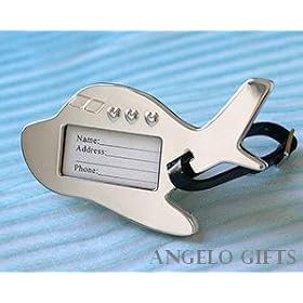 Destination Love Chrome Luggage Tag