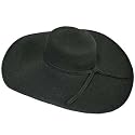BLACK GLAMOROUS 5" WIDE BRIM CRUSHABLE FLOPPY HAT