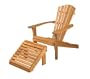 Tensen PS03C-1 Balau Wood Adirondack Chair with Ottoman