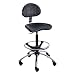 Safco 6660BL Sit-Star Stool with Footring & Caster, 27ö-36h Seat, Black/Chrome