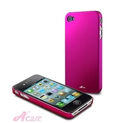 Acase(TM) Superleggera Rose garden fit case for iPhone 4 with 2 Screen Protector (Pink) [Fits AT&T Only]
