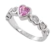 Sterling Silver Heart Ring with CZ Accent