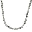 Beautiful 14 Karat White Gold Flat Wheat Chain 2mm - 18 Inch
