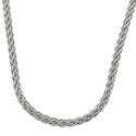Beautiful 14 Karat White Gold Flat Wheat Chain 2mm - 18 Inch