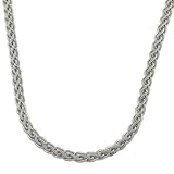 14 Karat White Gold Flat Wheat Chain (2 mm Thick, 18 inch)