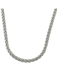 14 Karat White Gold Flat Wheat Chain (2 mm Thick, 18 inch)
