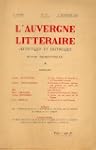 Auvergne litteraire l' , revue bim.,...