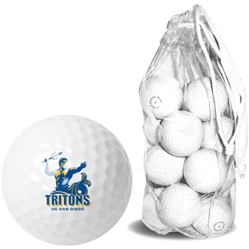 California San Diego Tritons NCAA 15 Golf Ball Clear Pack