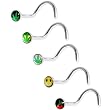 18 Gauge No. 5 Logo Nose Ring Pack