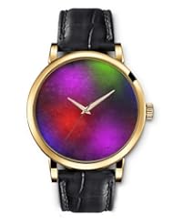 SPRAWL Aanalog Fashion Series Gold Ladies Watches of Genuine Black Leather Strap,Unique Wrist Watch for Women Girls Designed with blurred colors