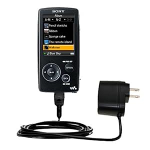 Rapid Wall Home AC Charger for the Sony Walkman NWZ-A816 - uses Gomadic TipExchange Technology