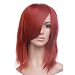 Red Orange Medium Cut Anime Costume Cosplay Wig