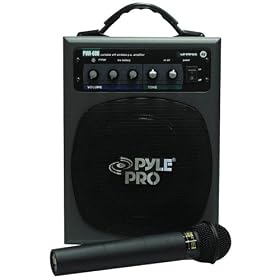 Pyle PWM-A600 100-WATT Battery Powered PA System with Wireless Mic
