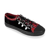 MENS Casual Canvas Shoe D-Ring Lace-Up Emo Rocker Low Top Sneaker