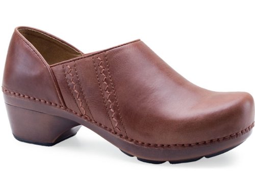 Dansko Women's Sienna Shoes Chestnut Burnished Veg