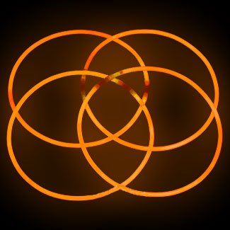 Childrens Toyshop  Toys : 22" Glowsticks Glow Stick Necklaces ORANGE for Halloween (600 Necklaces)