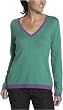 Red Moon Women's Tipped V-Neck Sweater