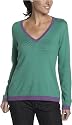 Red Moon Women's Tipped V-Neck Sweater