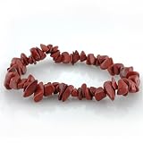 Cute Stretchy Red Jasper Chip Bracelet