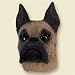 Boxer, Tawny Dog Head Magnet (2 in)