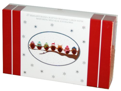 Burgoyne 27 Elegant Hand Crafted Holiday Cards with Matching Self-Seal Envelopes