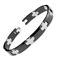 Tungsten Carbide Link Bracelet 8.5"