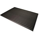Genuine Joe Anti-Fatigue Mat with Vinyl Foam, Beveled Edge, 3 by 5-Feet, Black