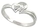 3/8 (9 mm) Sterling Silver High Polished Heart and Scrollwork Ring