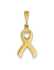 14k Heart In Awareness Pendant