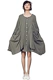 Ovonzo Women's Spring & Summer Loose Fit Cotton Dress (3 Colors, One Size)