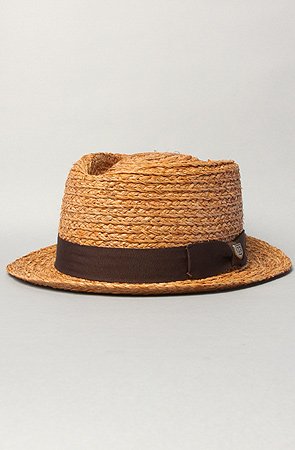 Brixton The Delta Hat in Brown Straw,Hats for Unisex