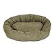 Majestic Pet 52 Inch Suede Calming Dog Bed Washable 52x35x11 (Inch) – Cozy Soft Round Donut Dog Bed with Spine Support for Dogs to Rest Their Head - Pet Bed X- Large – Sage