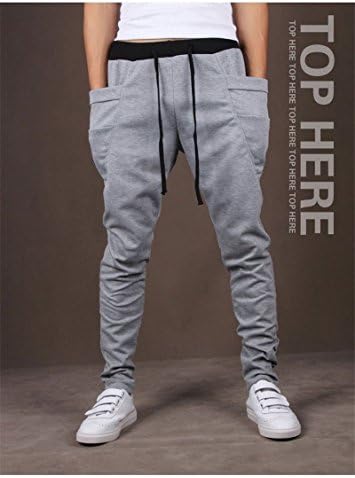 Men's Casual Sports Trousers Slim Hip-Hop Skinny Track Pants Harem Trousers