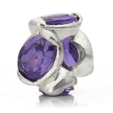 Pacific Beads Silver Plated Crystal Bead - 