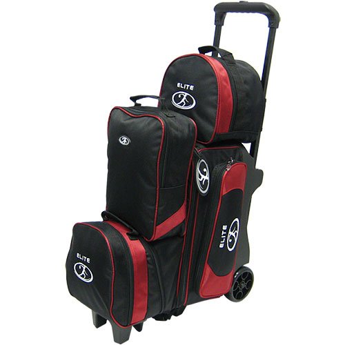 Elite Deluxe 2-3-4 Roller Burgundy/Black Bowling Bag Reviews
