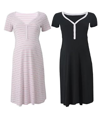 Nightshirts (Pink/Black) - 2pk
