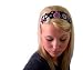 Skinny Headband, Multicolor Chrysanthemums Over Black, Super Cute Headband By Bargain Headbands
