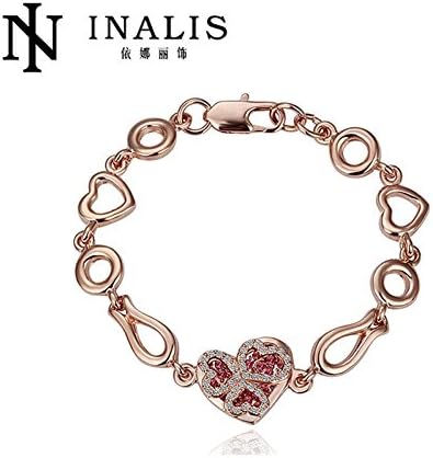 Life winner Gucci export goods 18K rose gold love hand jewelry Austria exquisite crystal bracelet