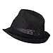 Pleated Hat Band Straw Fedora Hat - OSFM