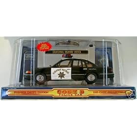 CODE 3 POLICE CAR - Premier Chiefs Edition, 1/24 scale Die-Cast Collectible - Serial numbered CALIFORNIA HIGHWAY PATROL CAR with offical cloth arm patch!
